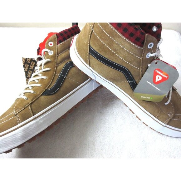Vans Men's Sk8-Hi MTE-1 All Weather Boots Plaid Brown Black Sizes NIB - Picture 4 of 5